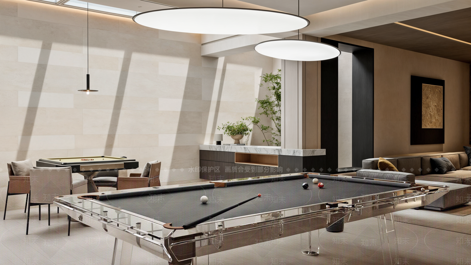 侘寂中古台球室3D模型下载【ID:1193419096】