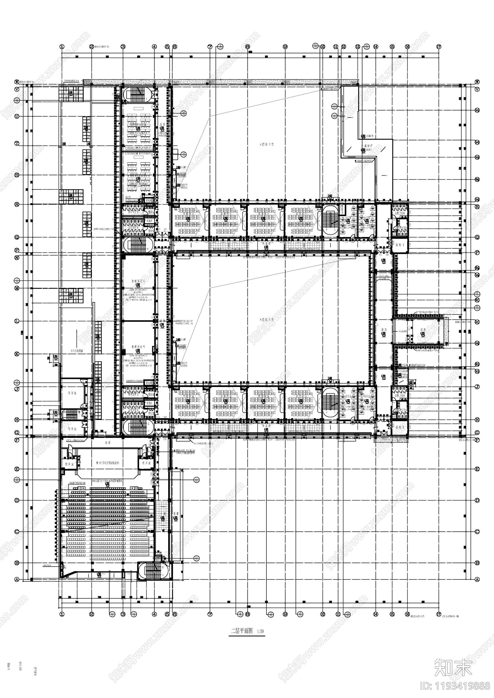 现代学校建筑cad施工图下载【ID:1193419888】