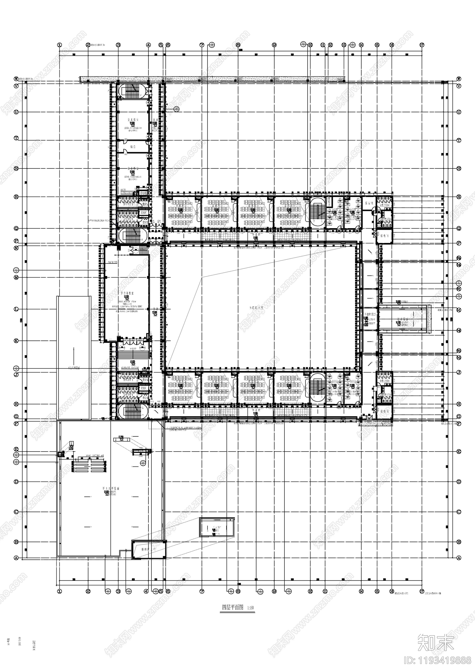 现代学校建筑cad施工图下载【ID:1193419888】