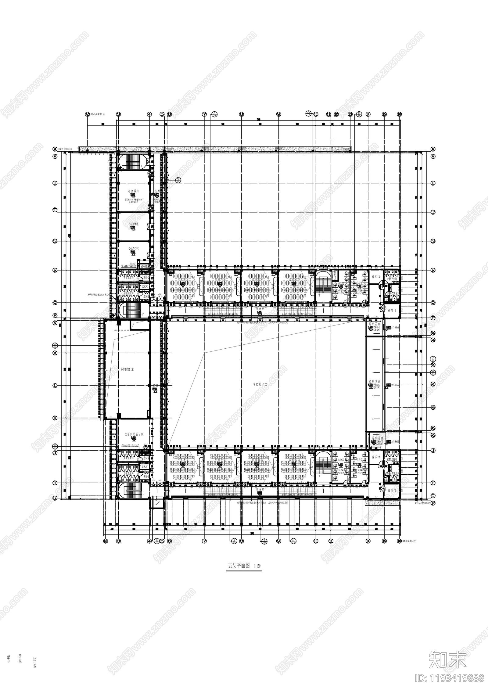 现代学校建筑cad施工图下载【ID:1193419888】