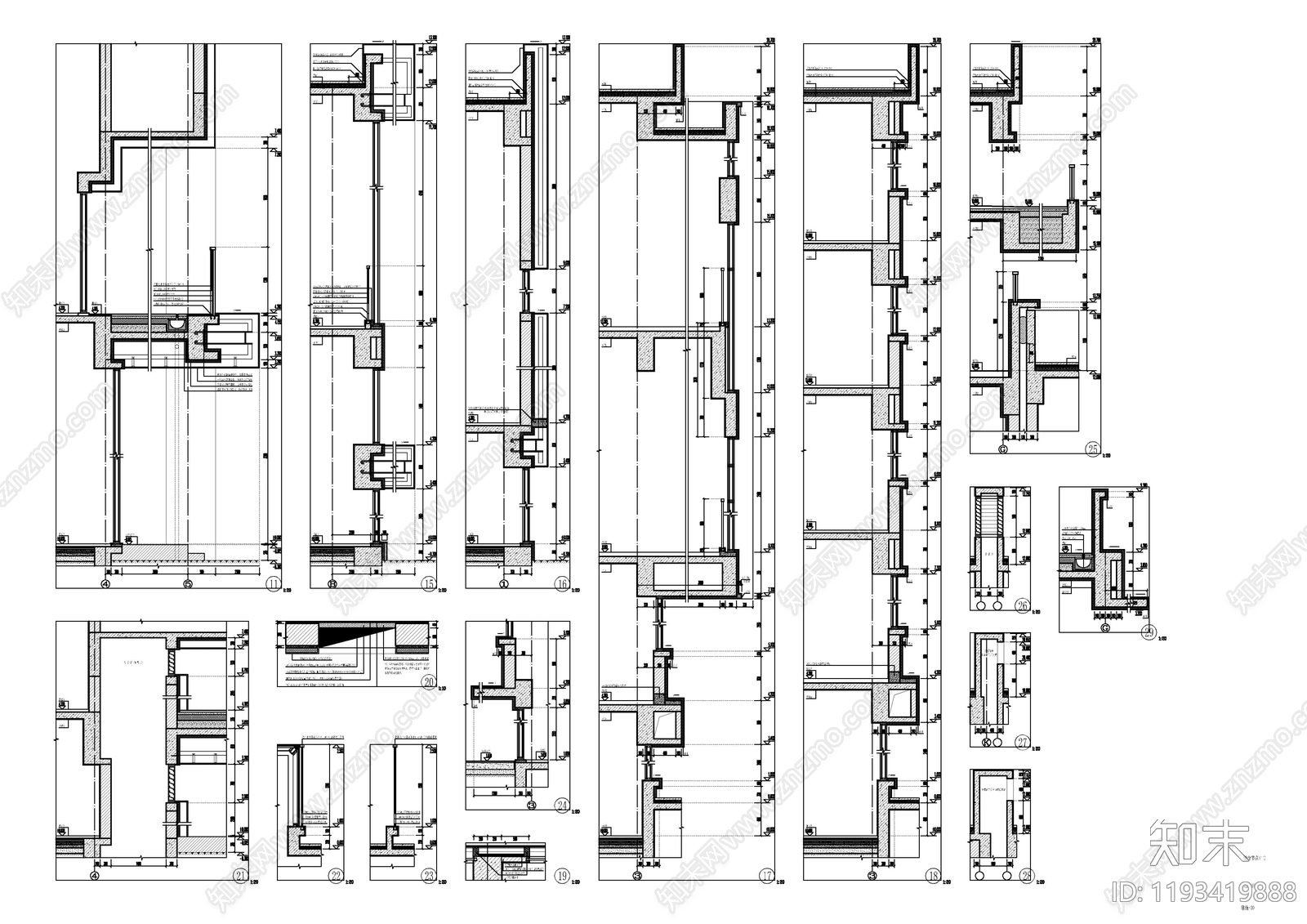 现代学校建筑cad施工图下载【ID:1193419888】