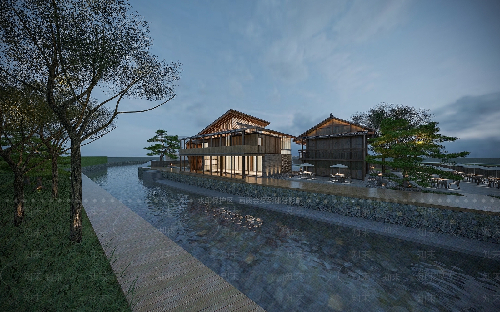 新中式度假小院3D模型下载【ID:1193422011】