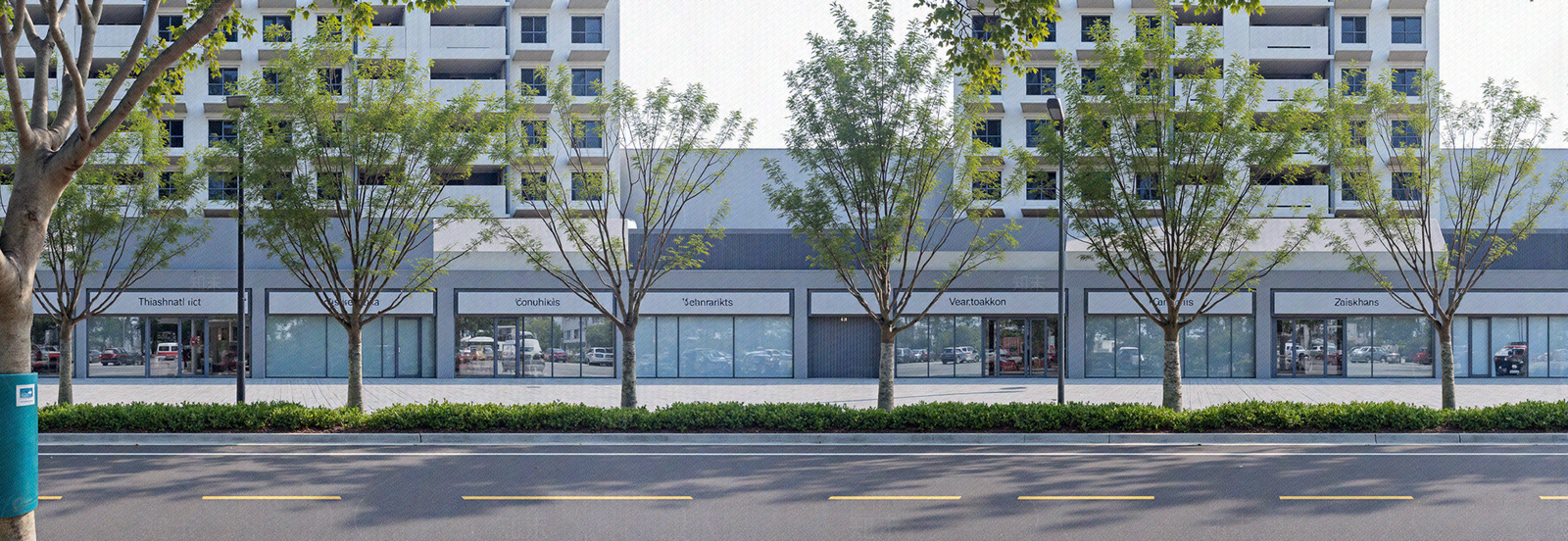 现代简约街道外景贴图下载【ID:1193423494】