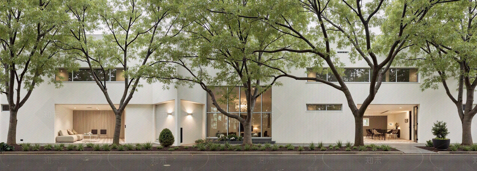 现代轻奢街道外景贴图下载【ID:1193423586】