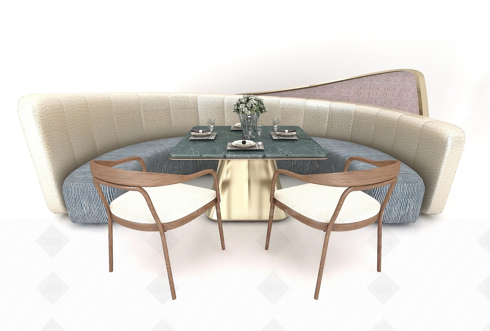 现代风格卡座3D模型下载【ID:1193424210】