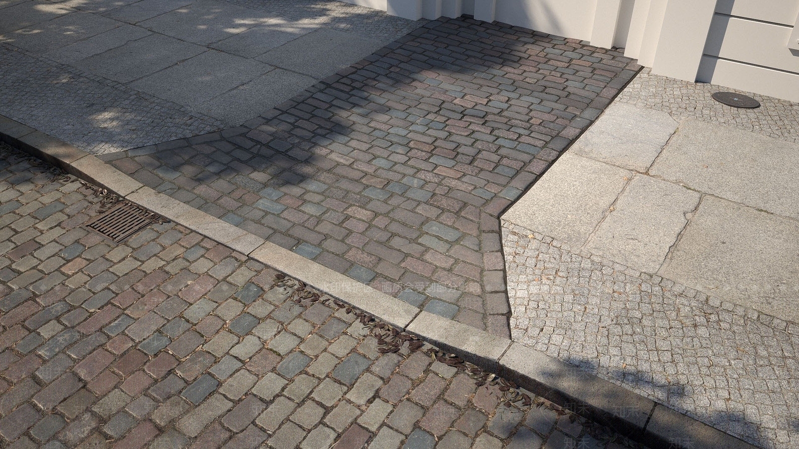 现代道路路面石头砖块路红砖3D模型下载【ID:1193424639】