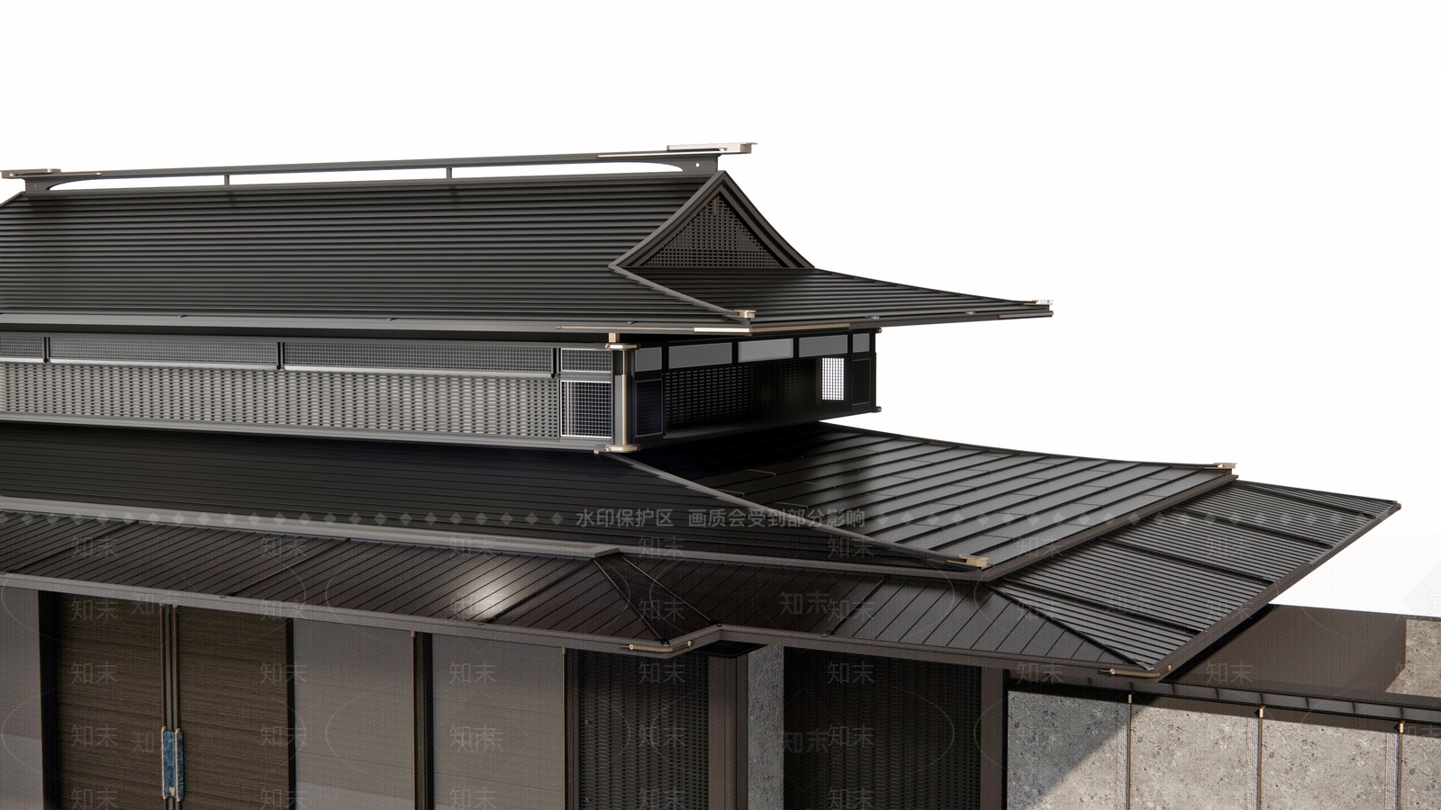 新中式中式屋檐SU模型下载【ID:1193427866】