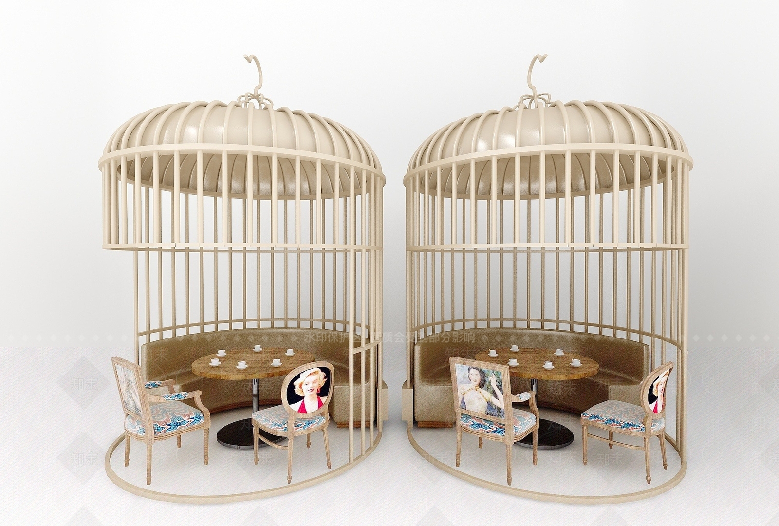 现代卡座3D模型下载【ID:1193428390】