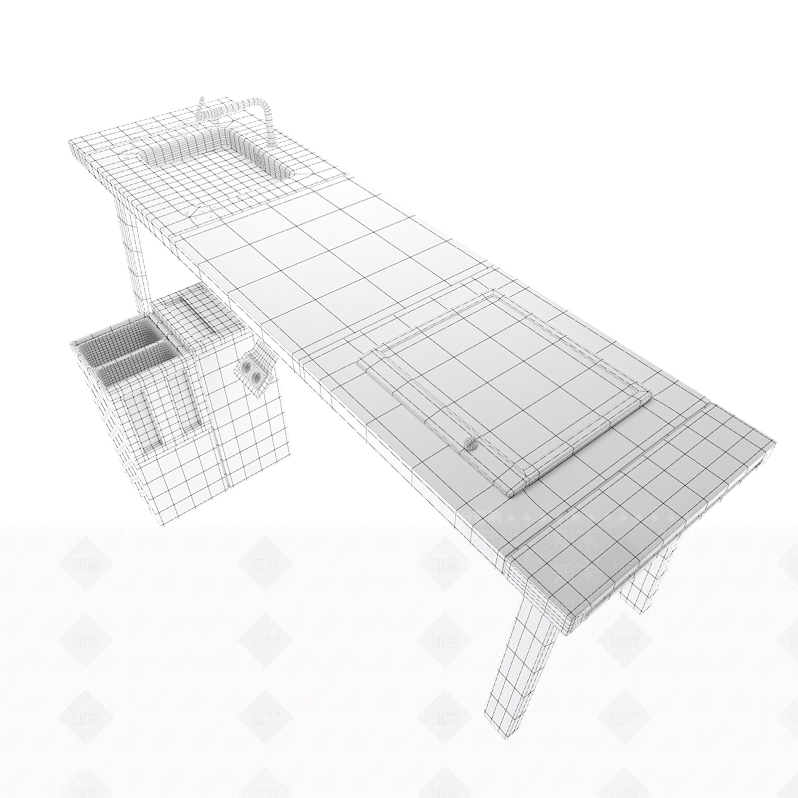 现代意式吧台3D模型下载【ID:1193428909】