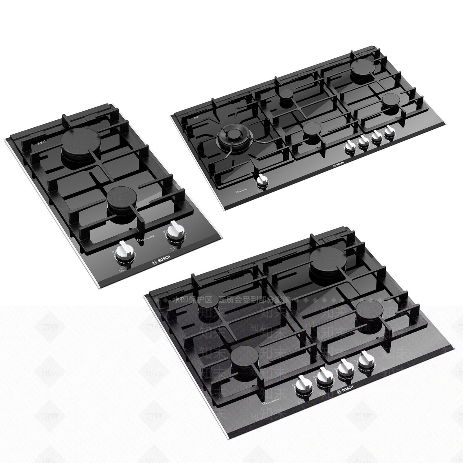 现代厨房燃气灶3D模型下载【ID:1193430165】