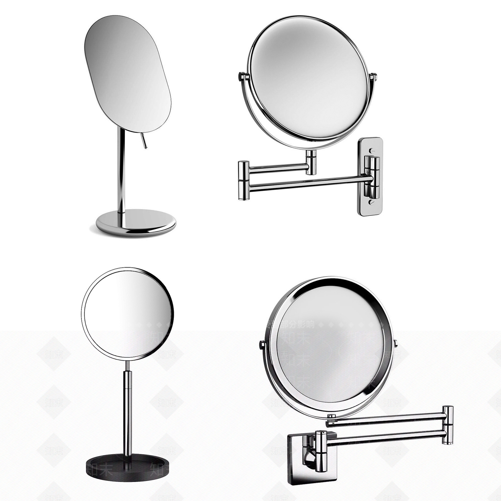 现代金属不锈钢镜子3D模型下载【ID:1193430544】