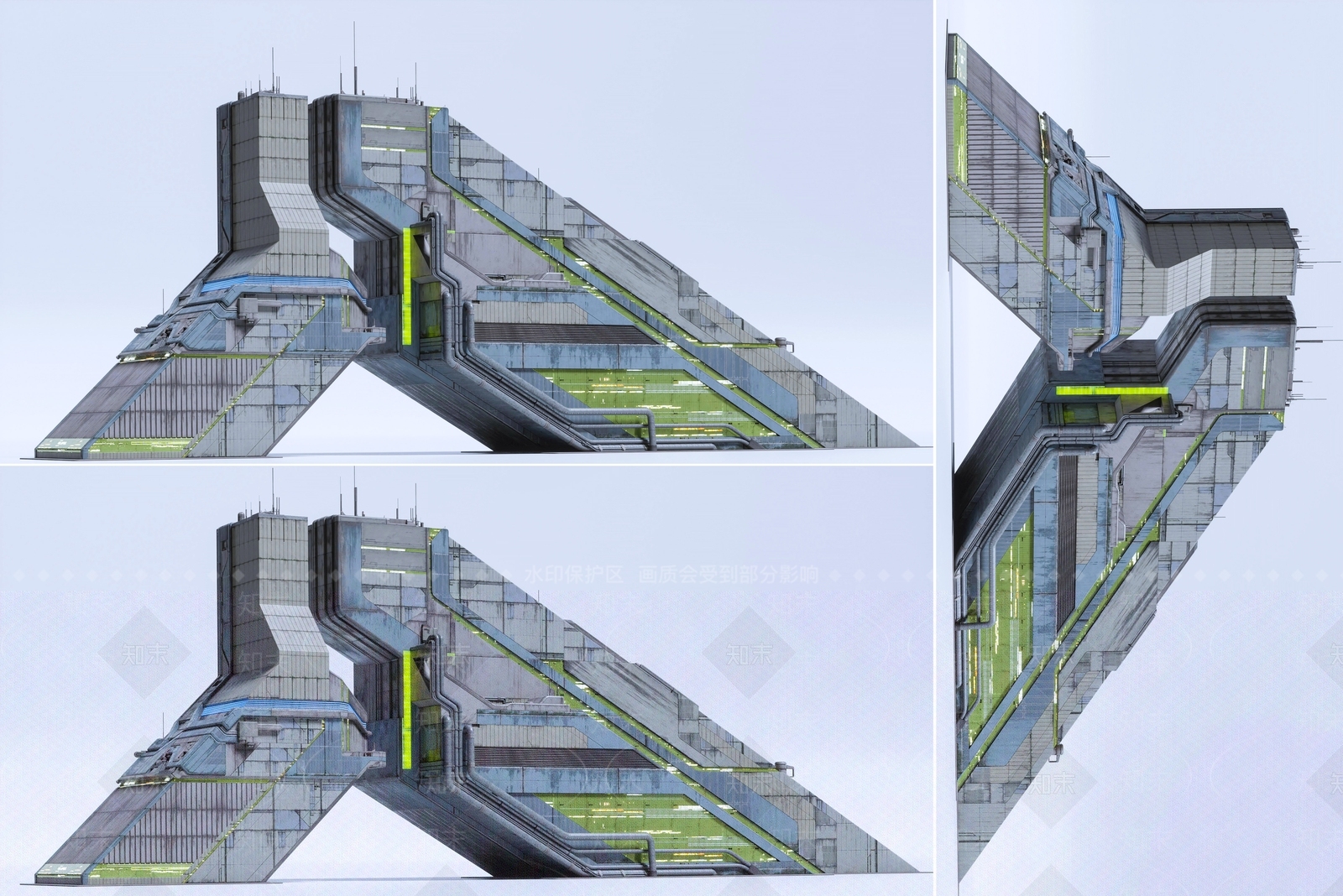 现代艺术风格建筑3D模型下载【ID:1193434995】