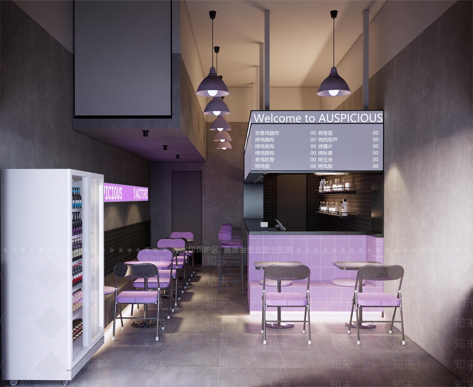 现代工业烧烤烤肉店SU模型下载【ID:1193437671】