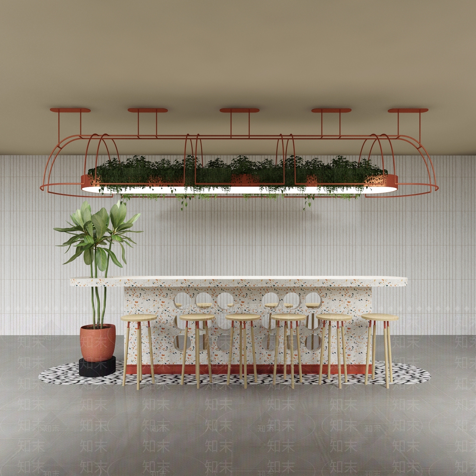 现代快餐店SU模型下载【ID:1193437825】