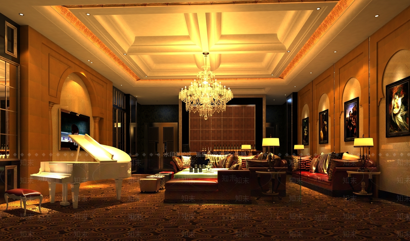 欧式法式KTV3D模型下载【ID:1193450518】