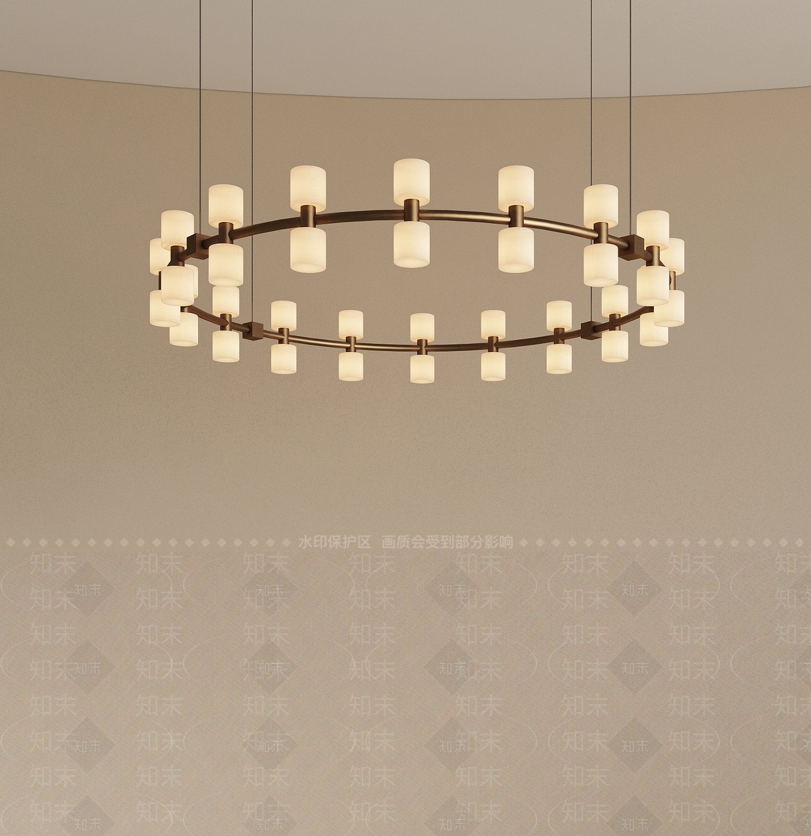 现代轻奢餐厅吊灯3D模型下载【ID:1193452131】