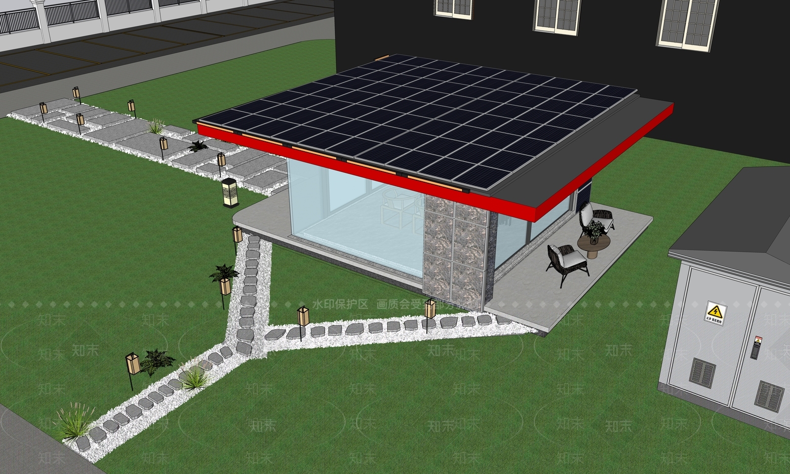 工业现代小公建SU模型下载【ID:1193452672】