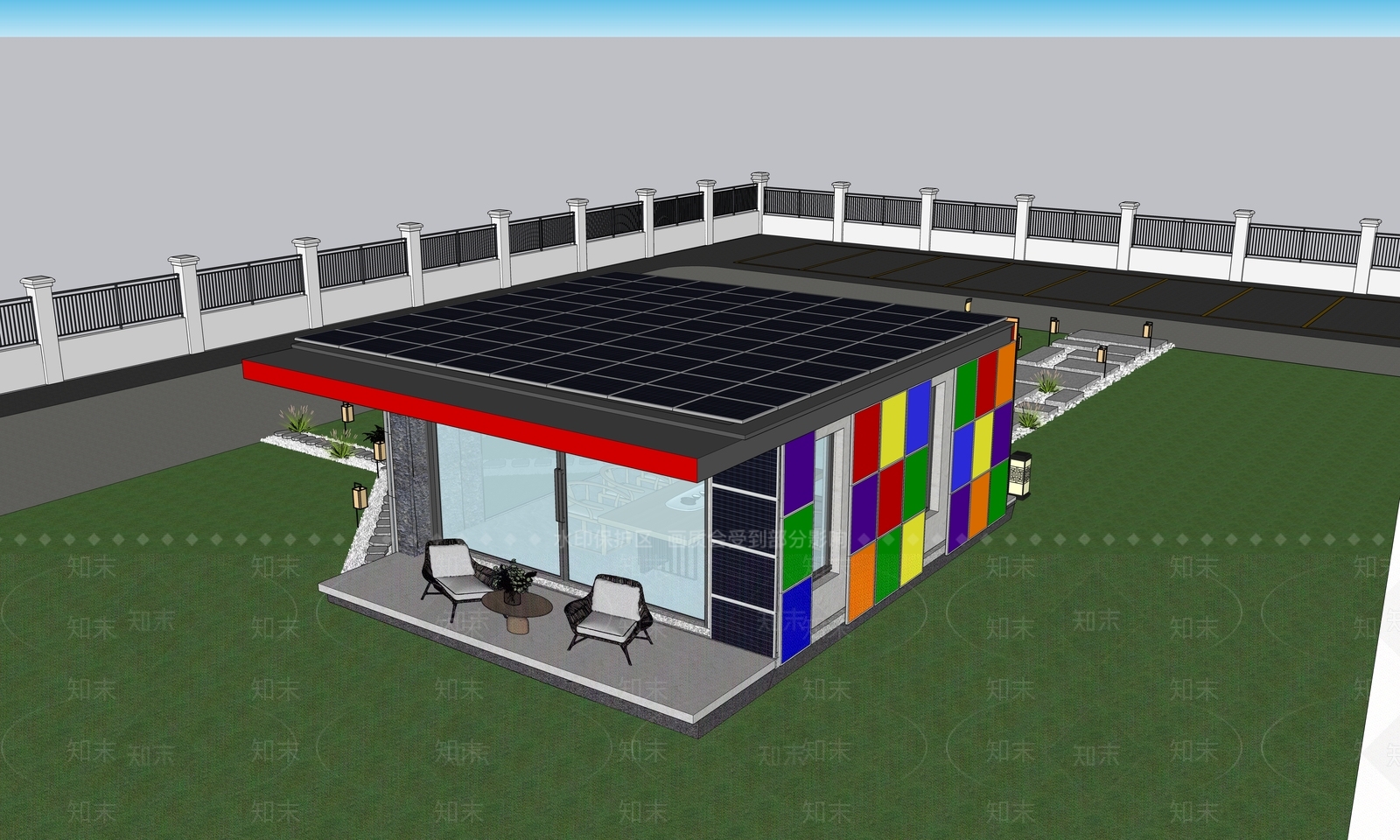 工业现代小公建SU模型下载【ID:1193452672】