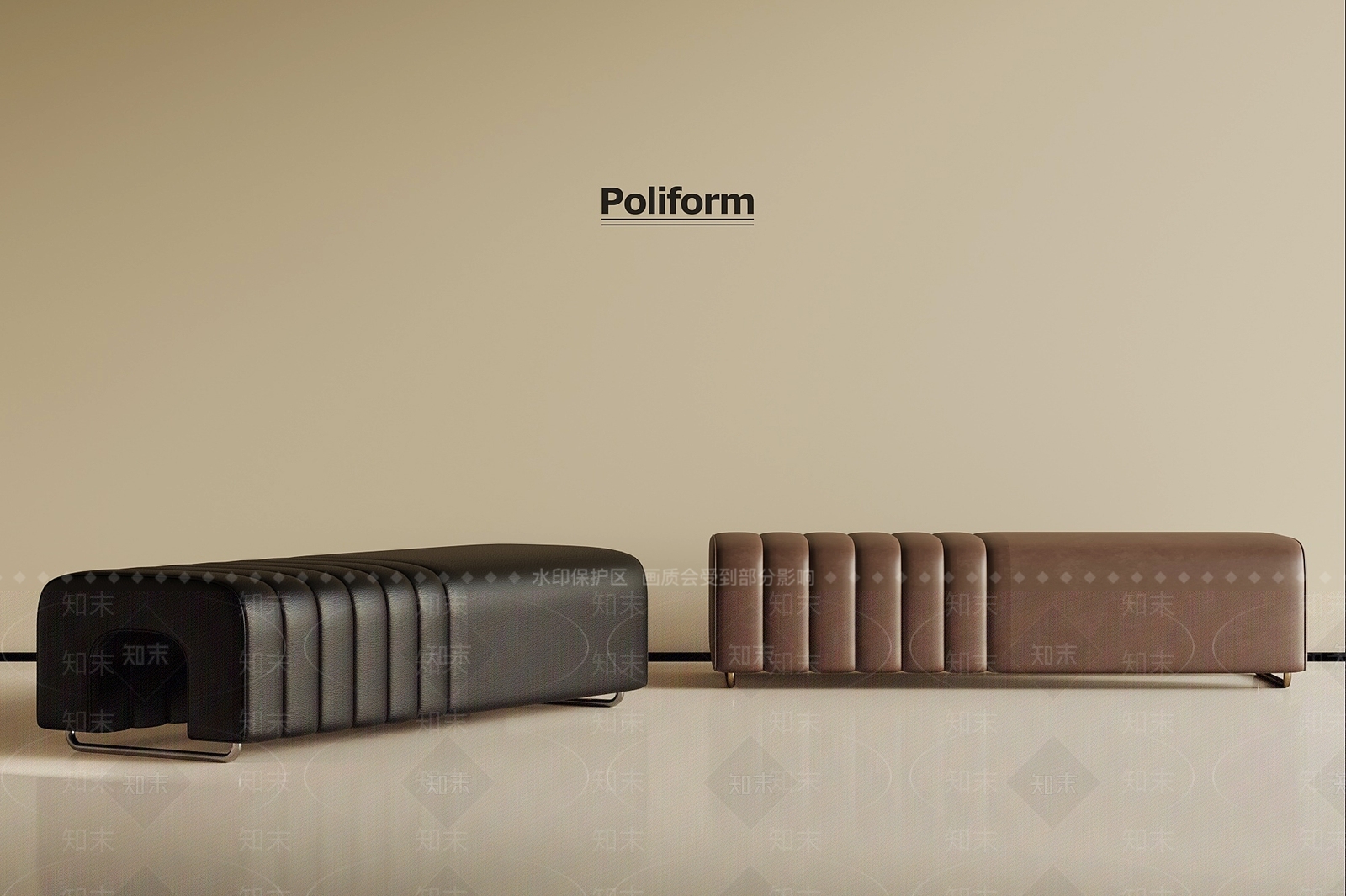 现代意式沙发凳SU模型下载【ID:1193453886】