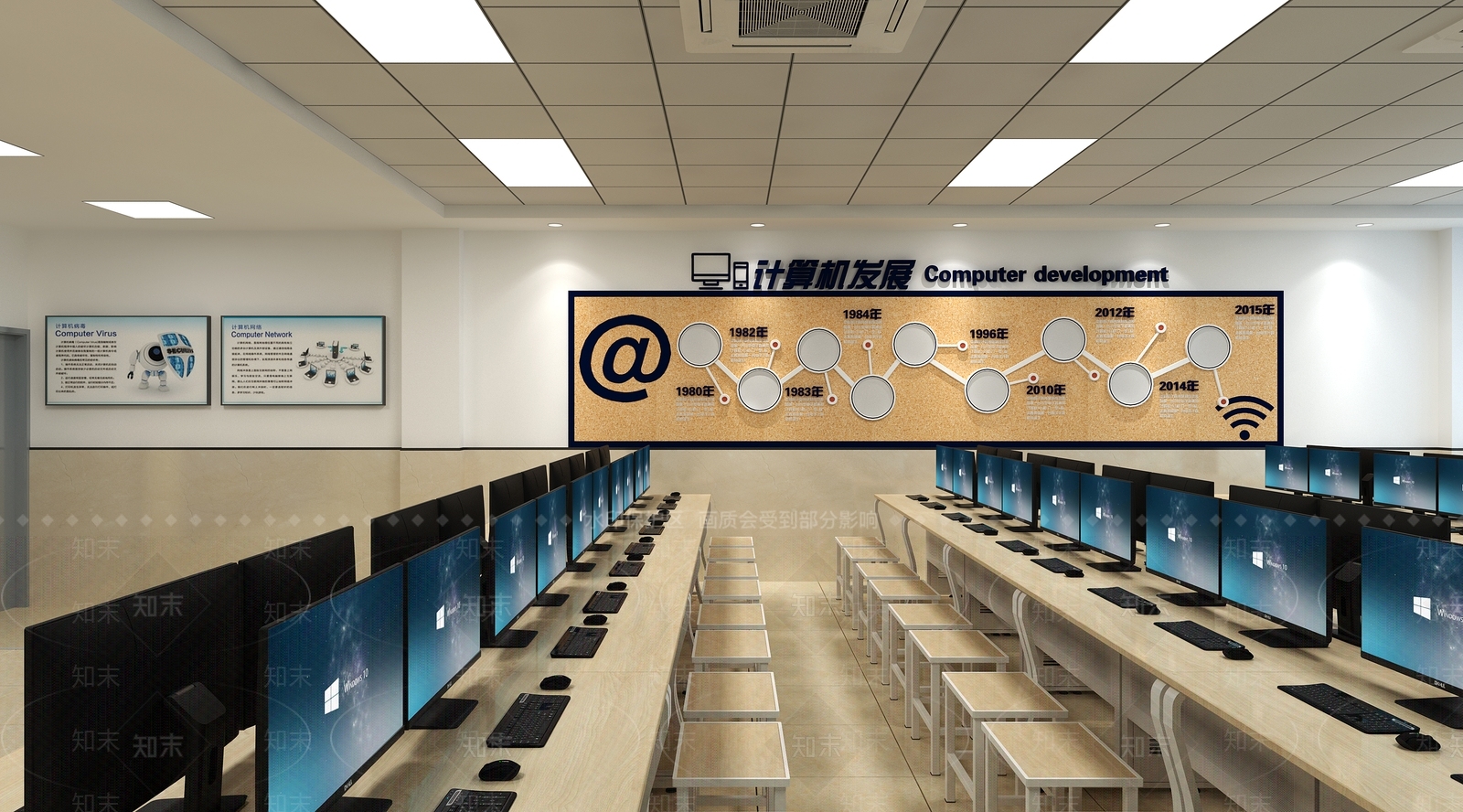 现代教室3D模型下载【ID:1193453977】