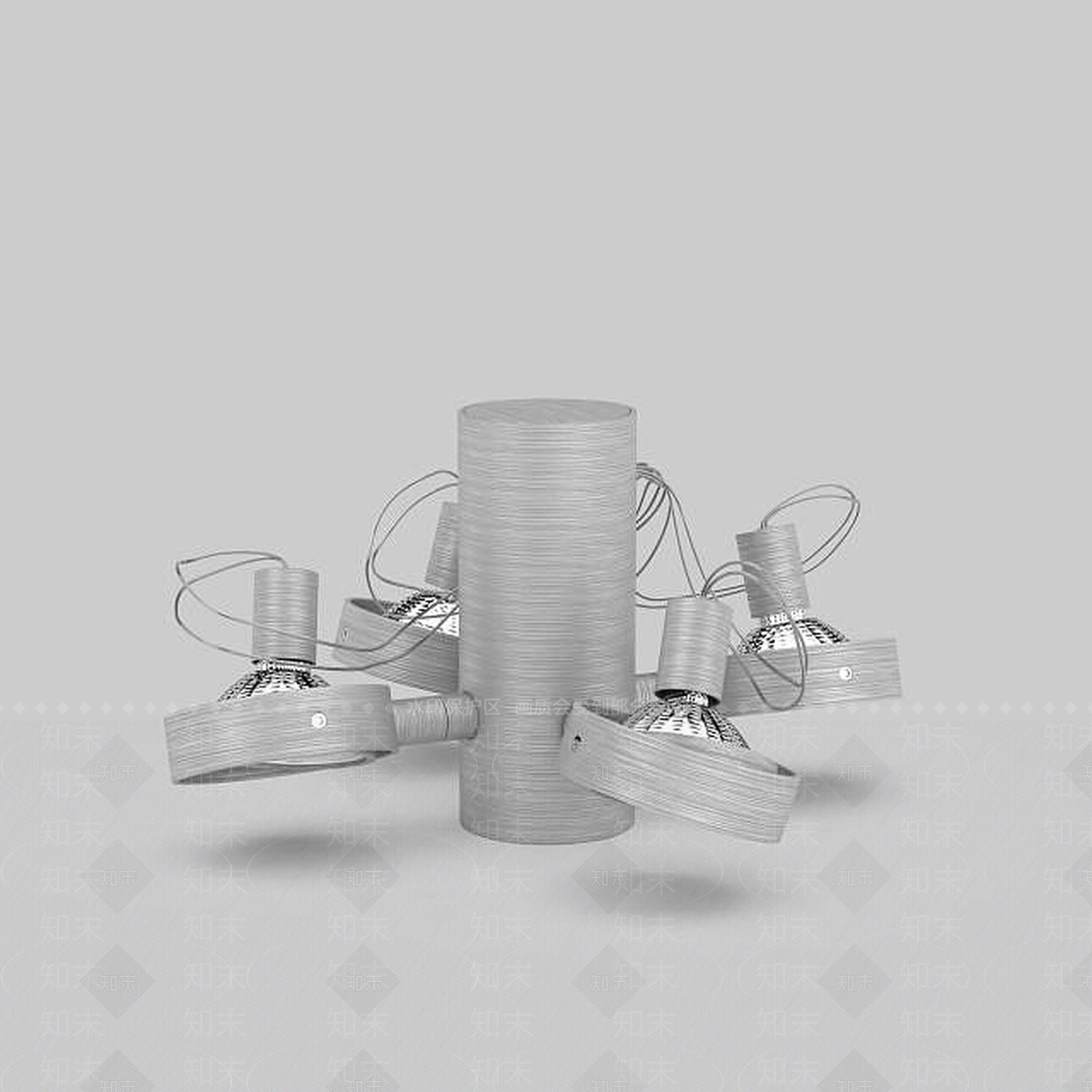 现代灯具组合3D模型下载【ID:1193455664】