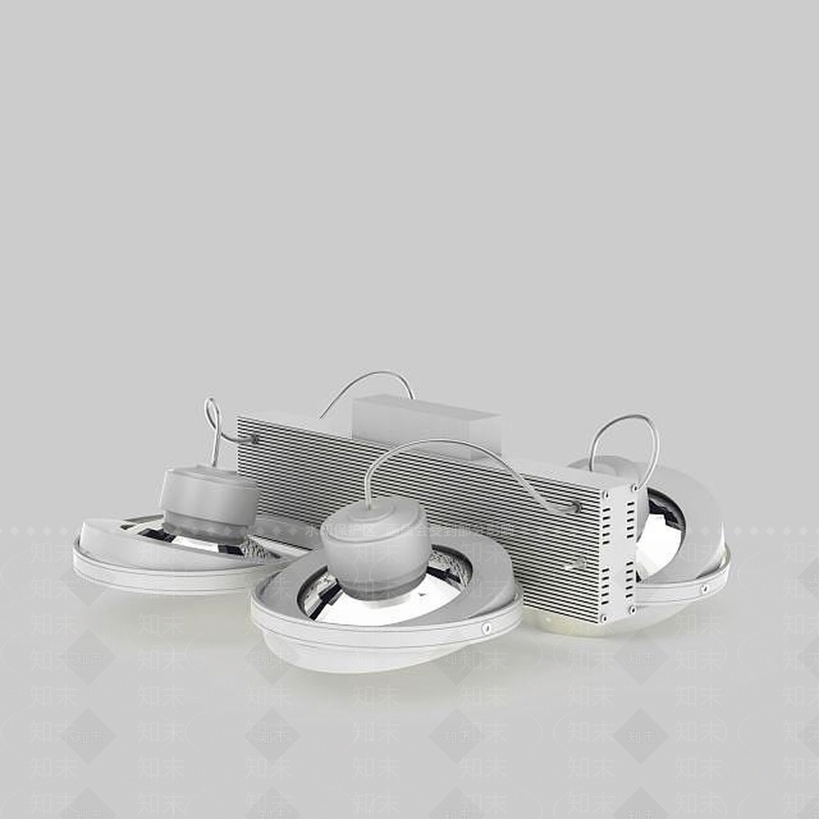 现代灯具组合3D模型下载【ID:1193455793】