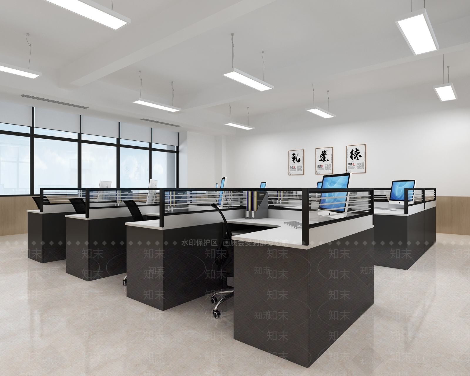 现代教室3D模型下载【ID:1193456281】