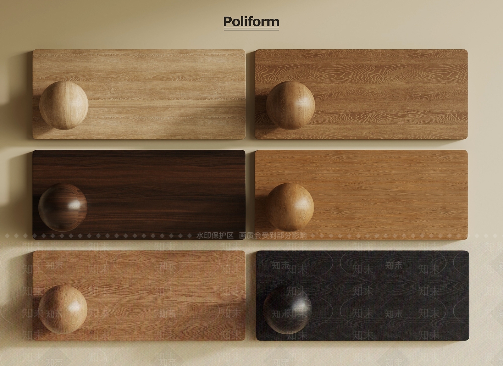 现代木饰面3D模型下载【ID:1193456708】