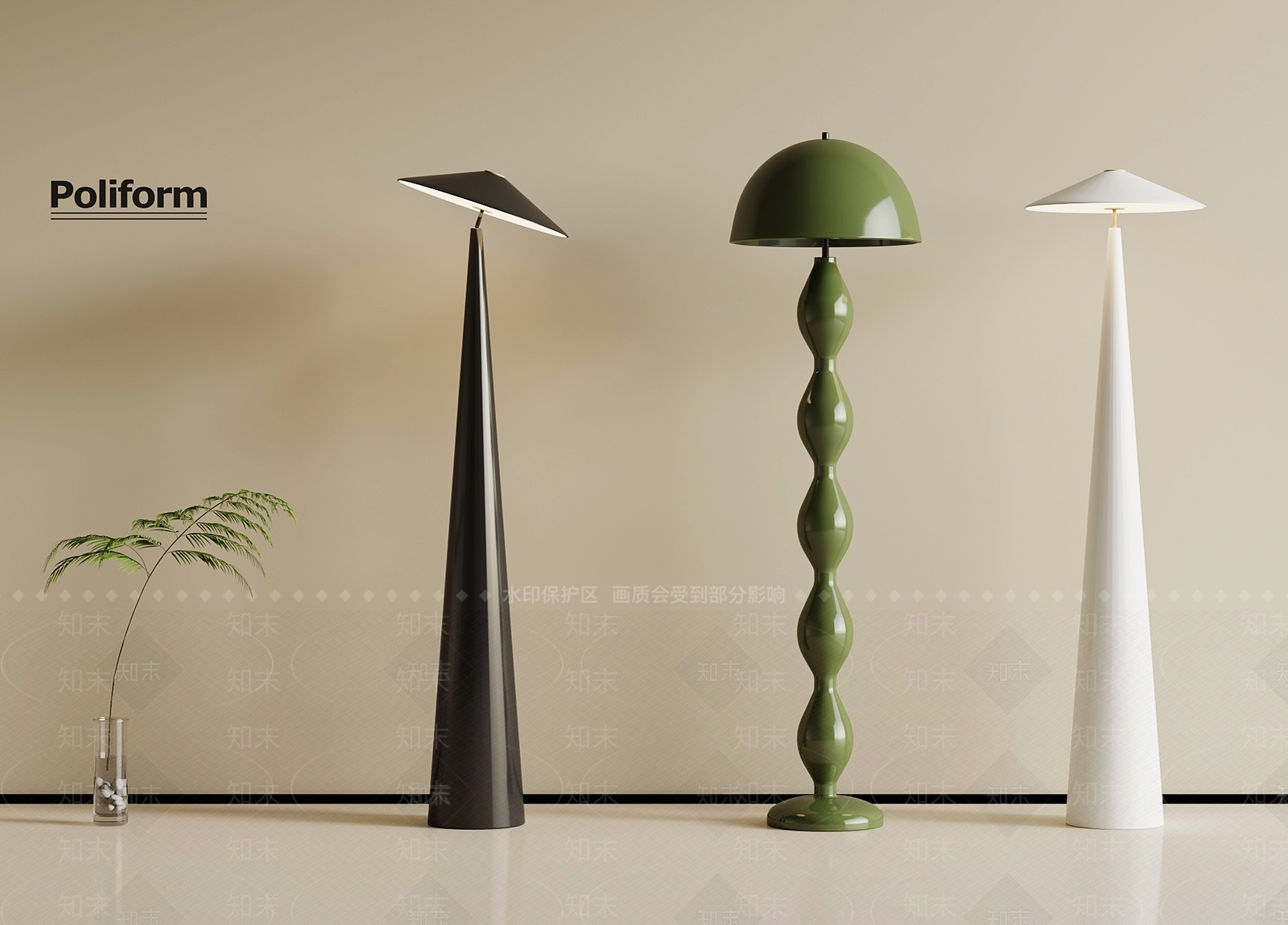 现代落地灯3D模型下载【ID:1193457101】