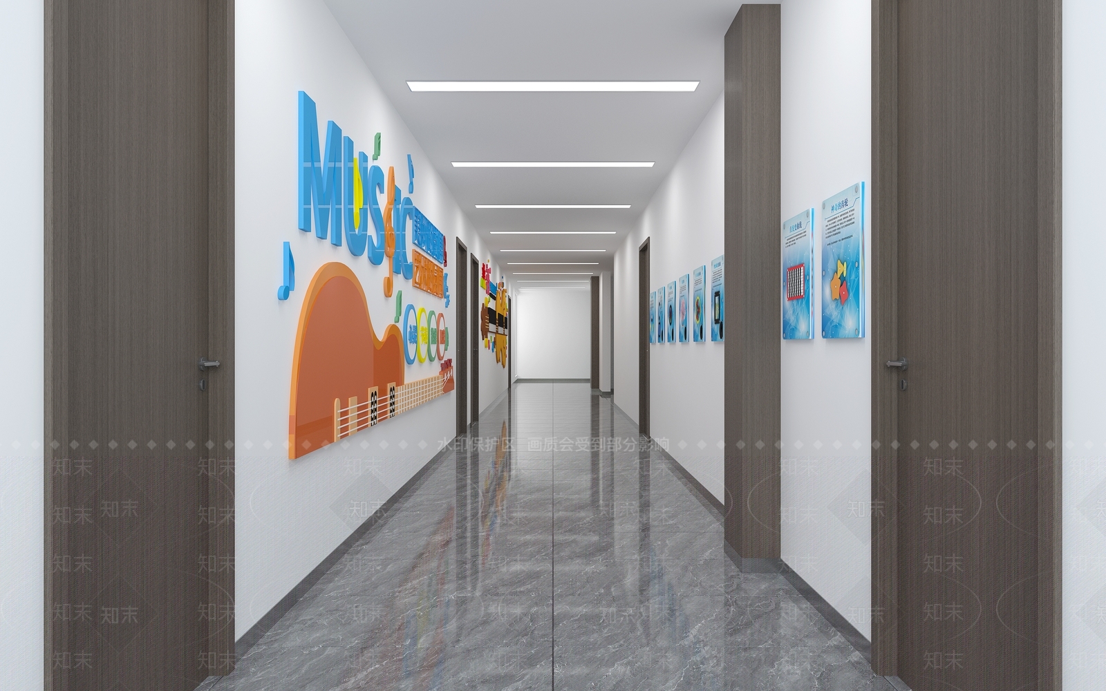 现代教室3D模型下载【ID:1193460485】