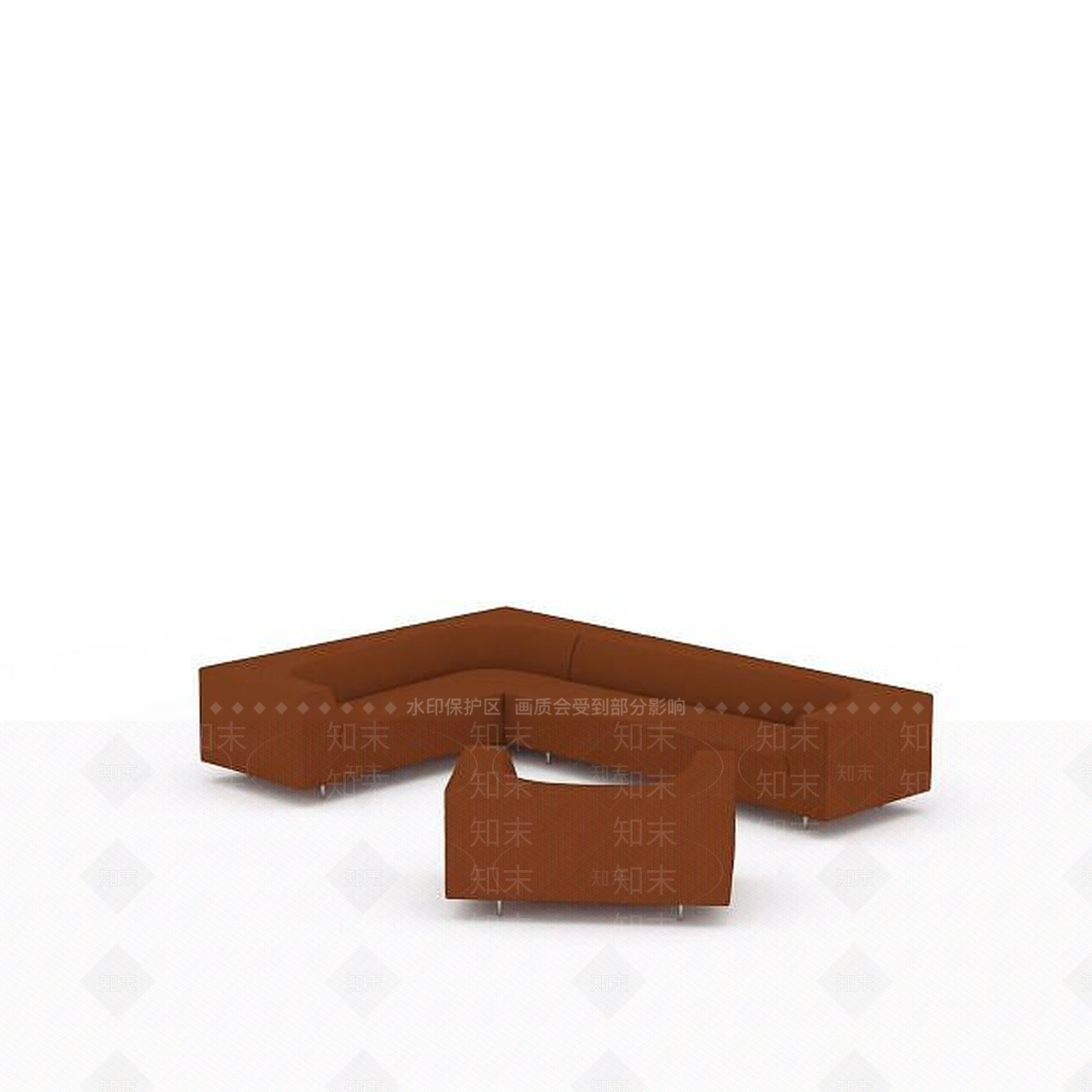 现代双人沙发3D模型下载【ID:1193460699】