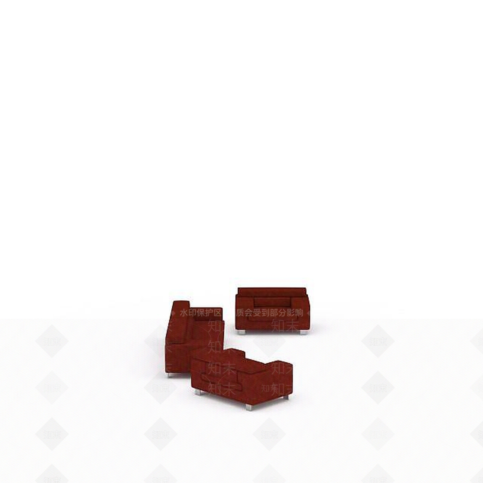 现代双人沙发3D模型下载【ID:1193460829】