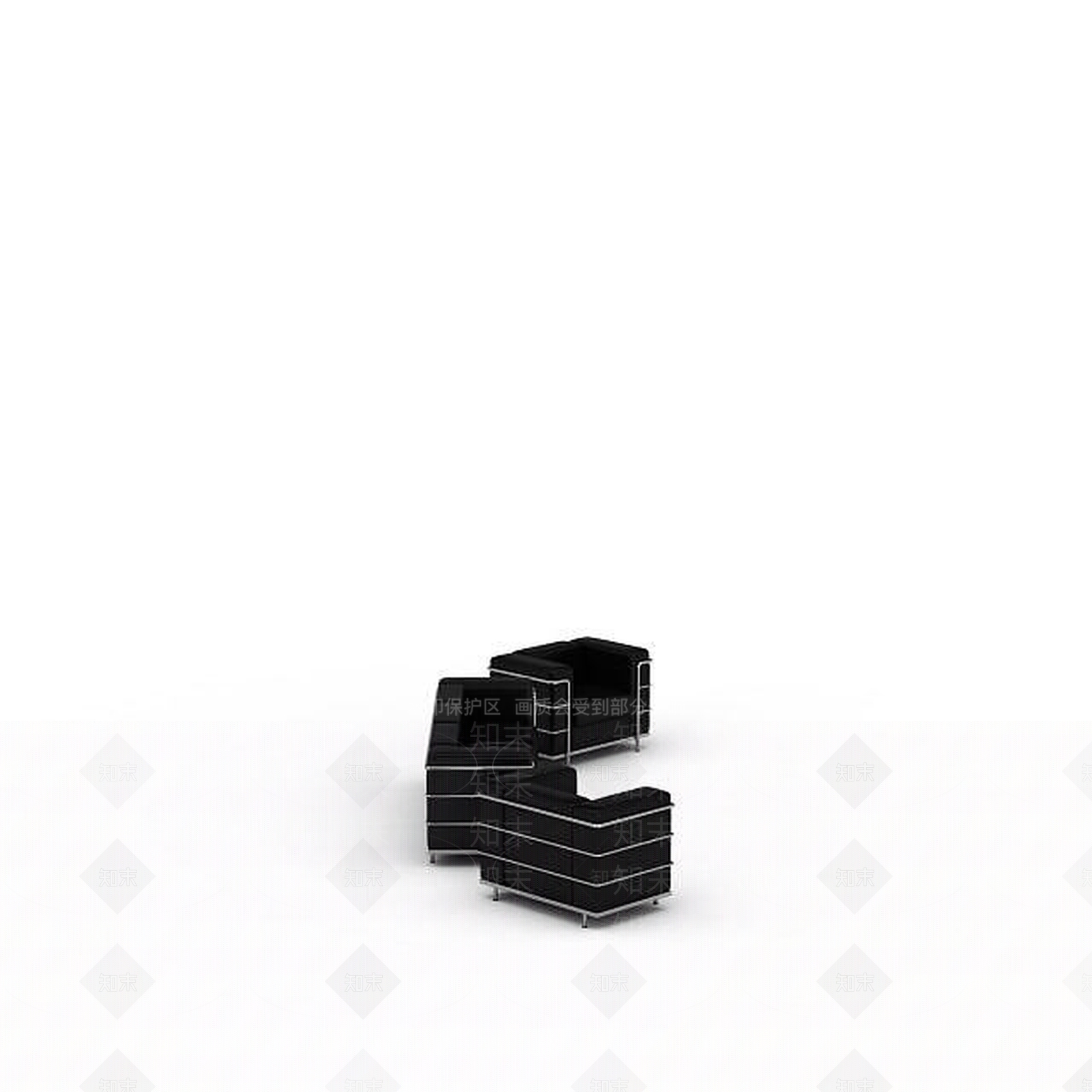 现代双人沙发3D模型下载【ID:1193460902】