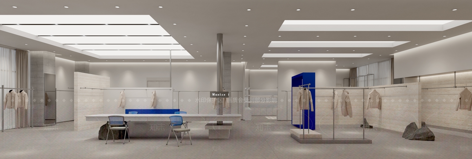 现代极简服装店3D模型下载【ID:1193465587】