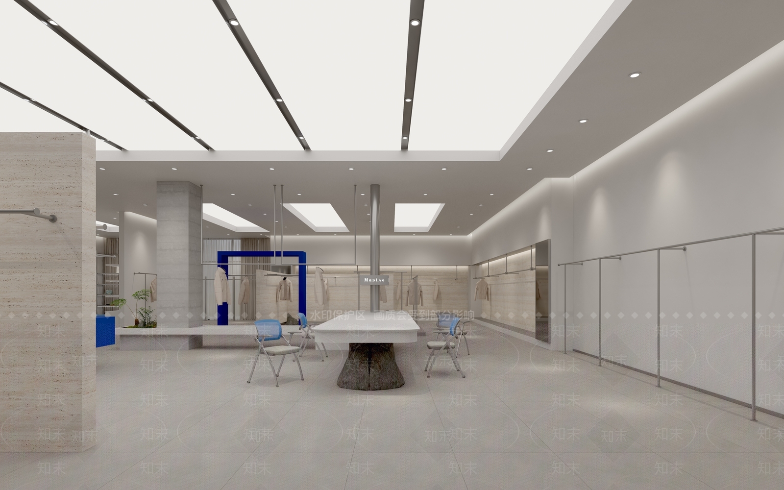 现代极简服装店3D模型下载【ID:1193465587】
