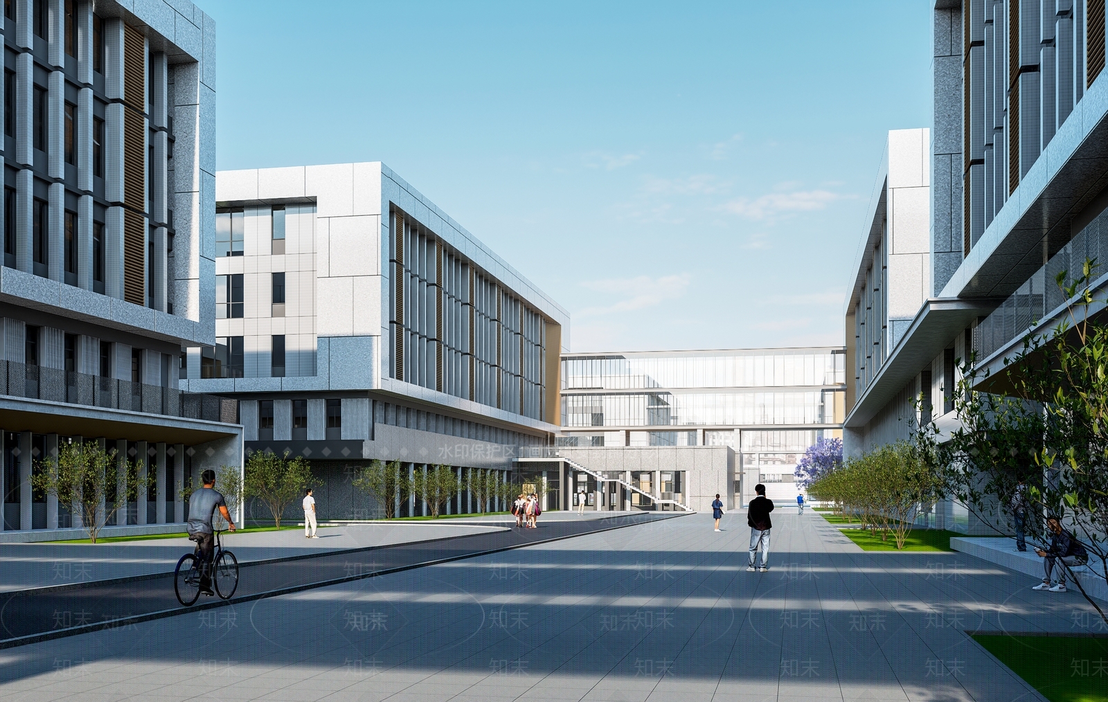 现代简约学校建筑SU模型下载【ID:1193467307】
