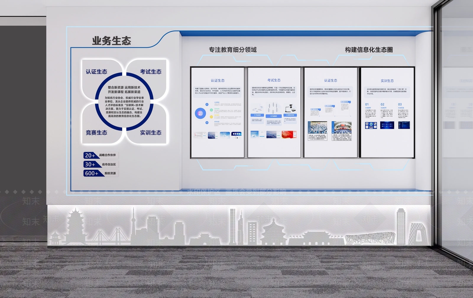 现代企业文化展厅SU模型下载【ID:1193468132】