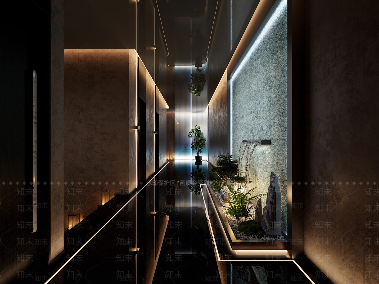 现代新中式足浴店3D模型下载【ID:1193470234】