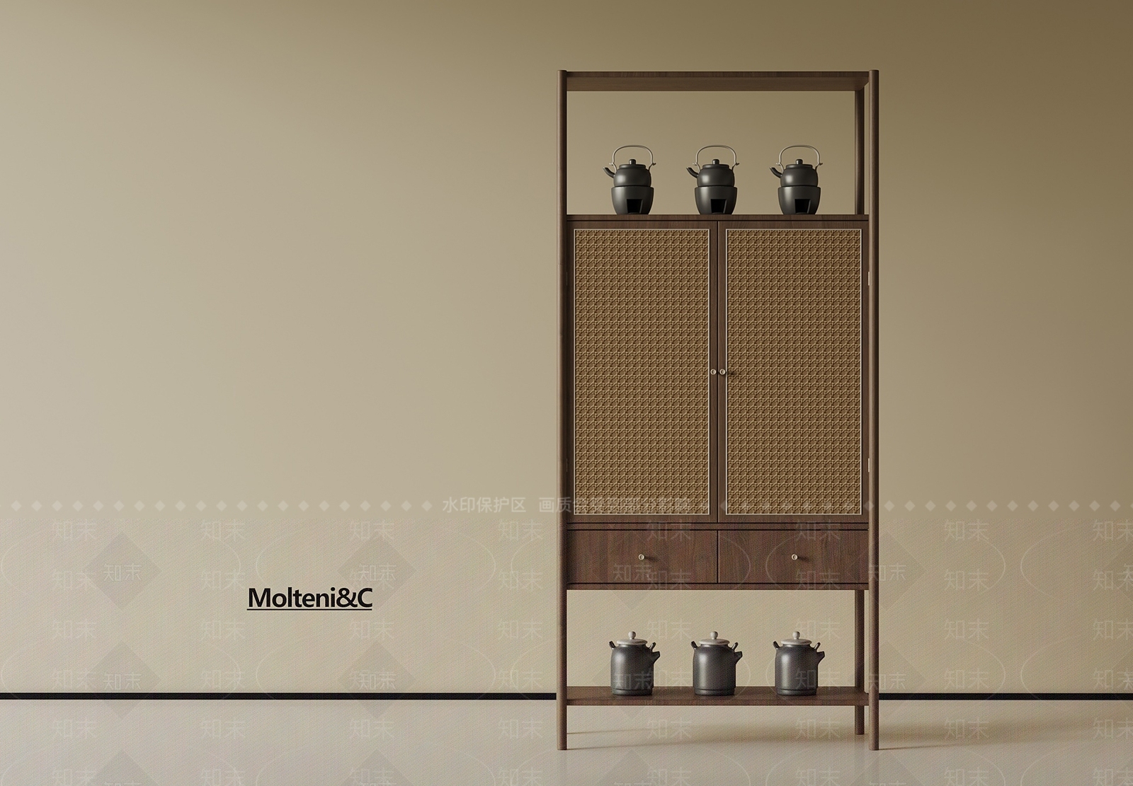 新中式博古架SU模型下载【ID:1193471608】
