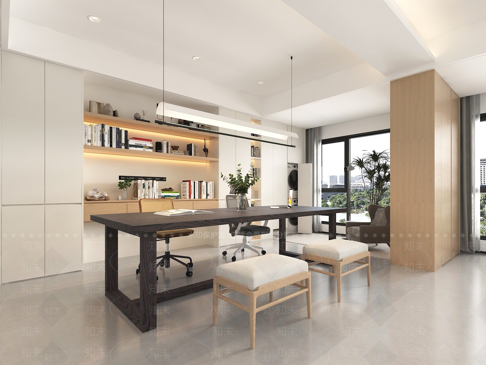 现代书房3D模型下载【ID:1193473289】