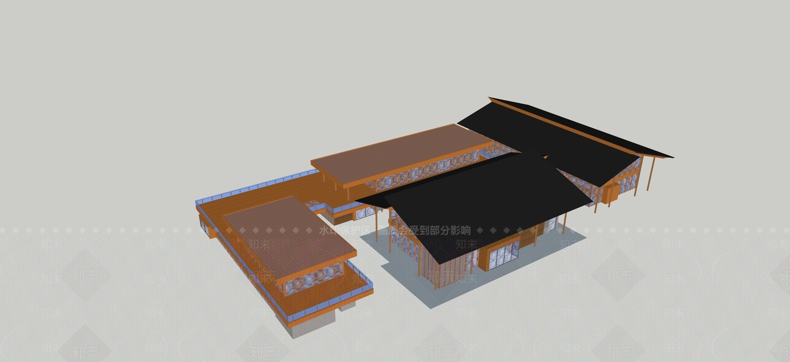 现代咖啡厅SU模型下载【ID:1193474329】