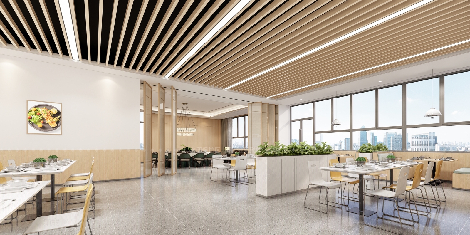 现代食堂SU模型下载【ID:1193477381】