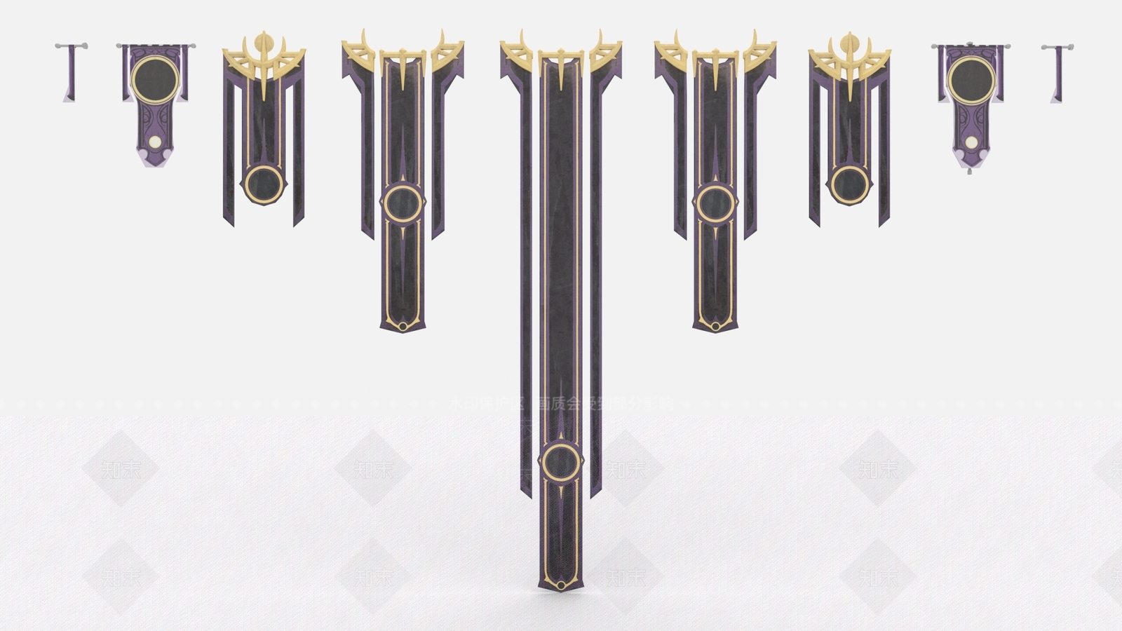 旗帜徽章3D模型下载【ID:1193477107】