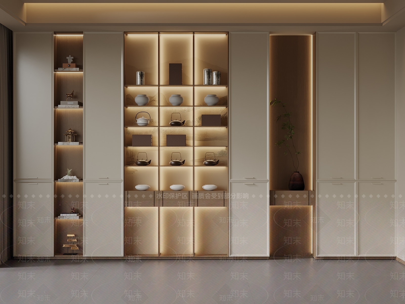 新中式书房3D模型下载【ID:1193478170】