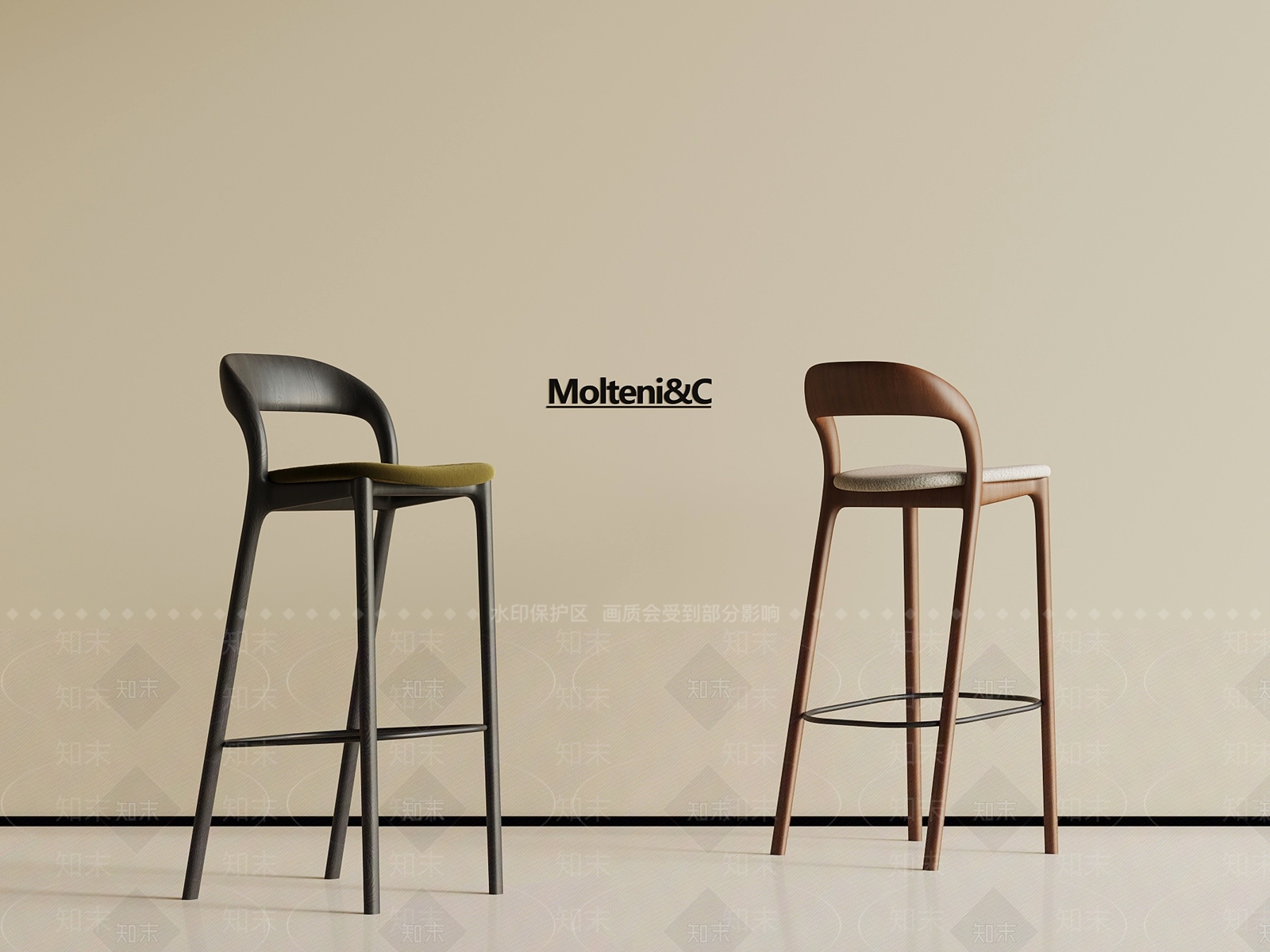 法式中古吧凳SU模型下载【ID:1193478271】