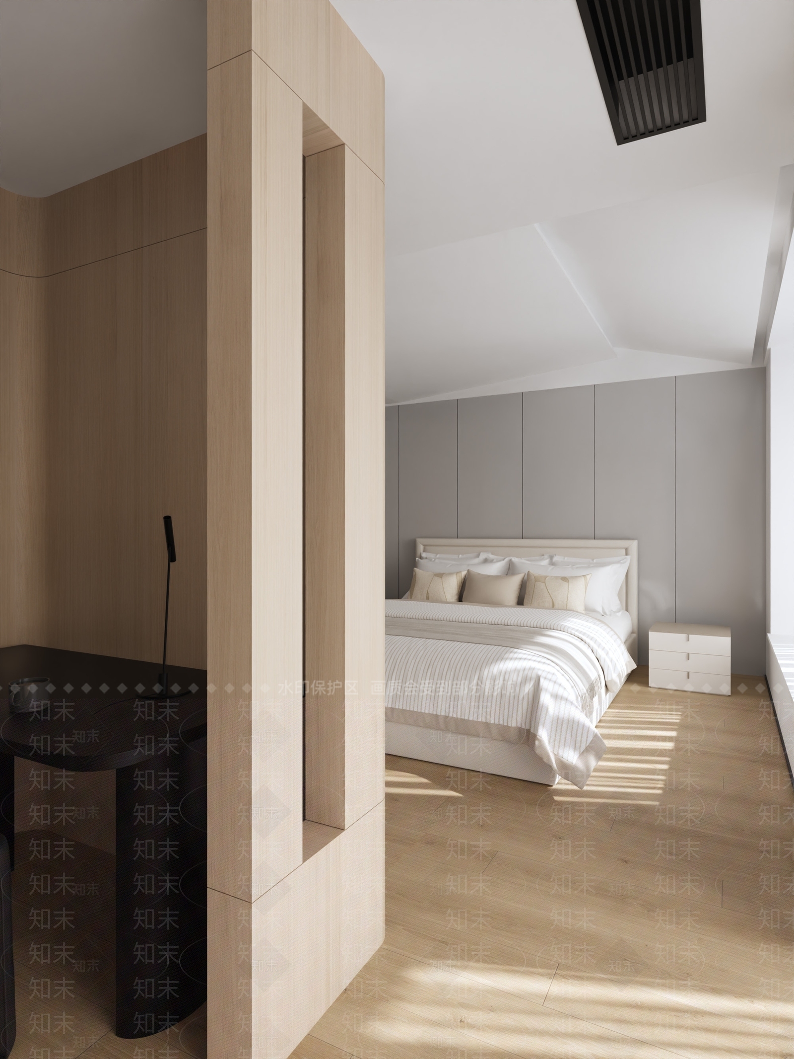 原木意式家居卧室3D模型下载【ID:1193478637】