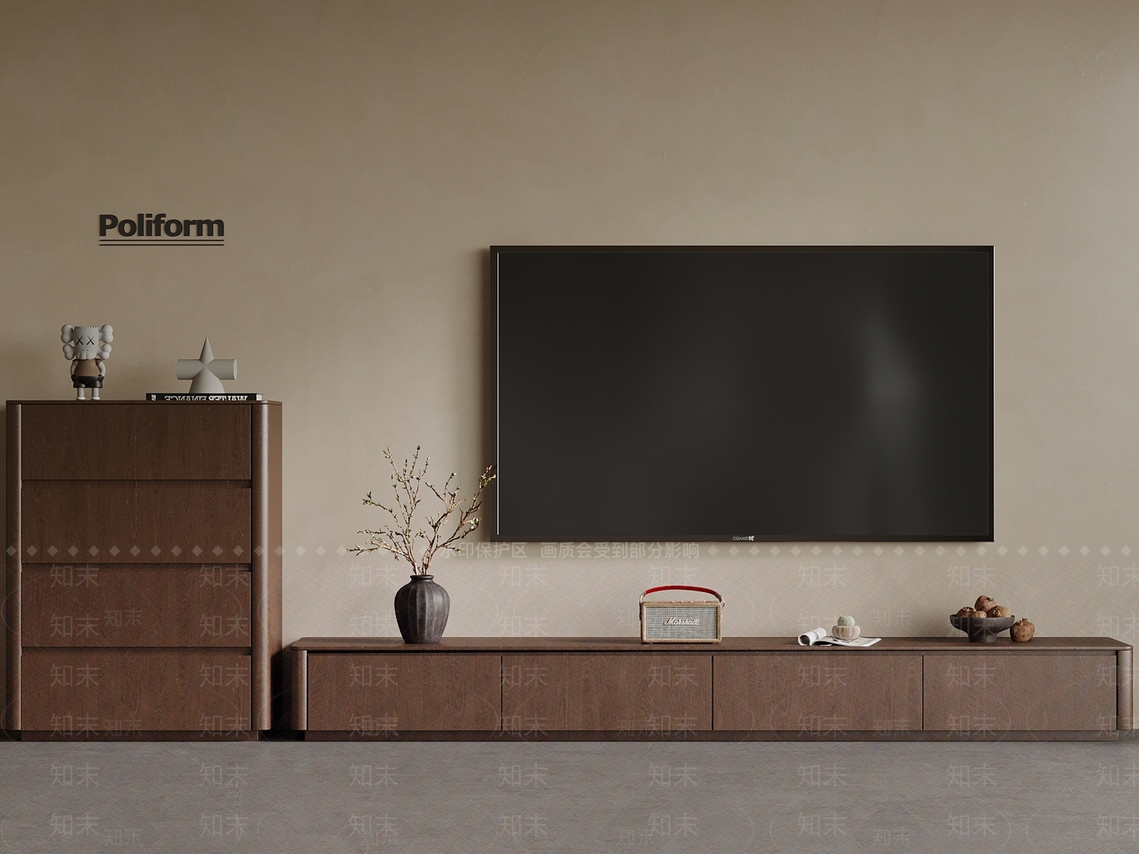 新中式电视柜3D模型下载【ID:1193479698】