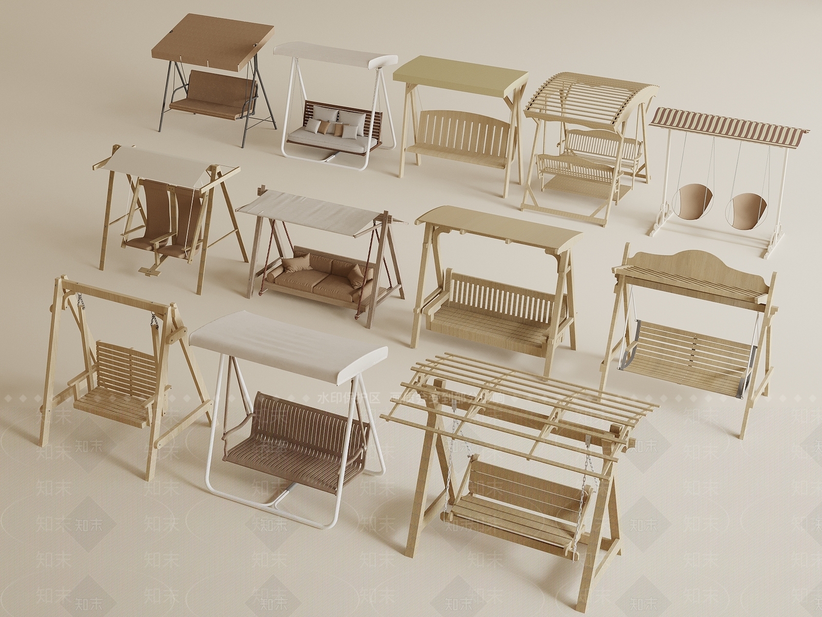 现代吊椅SU模型下载【ID:1193489788】