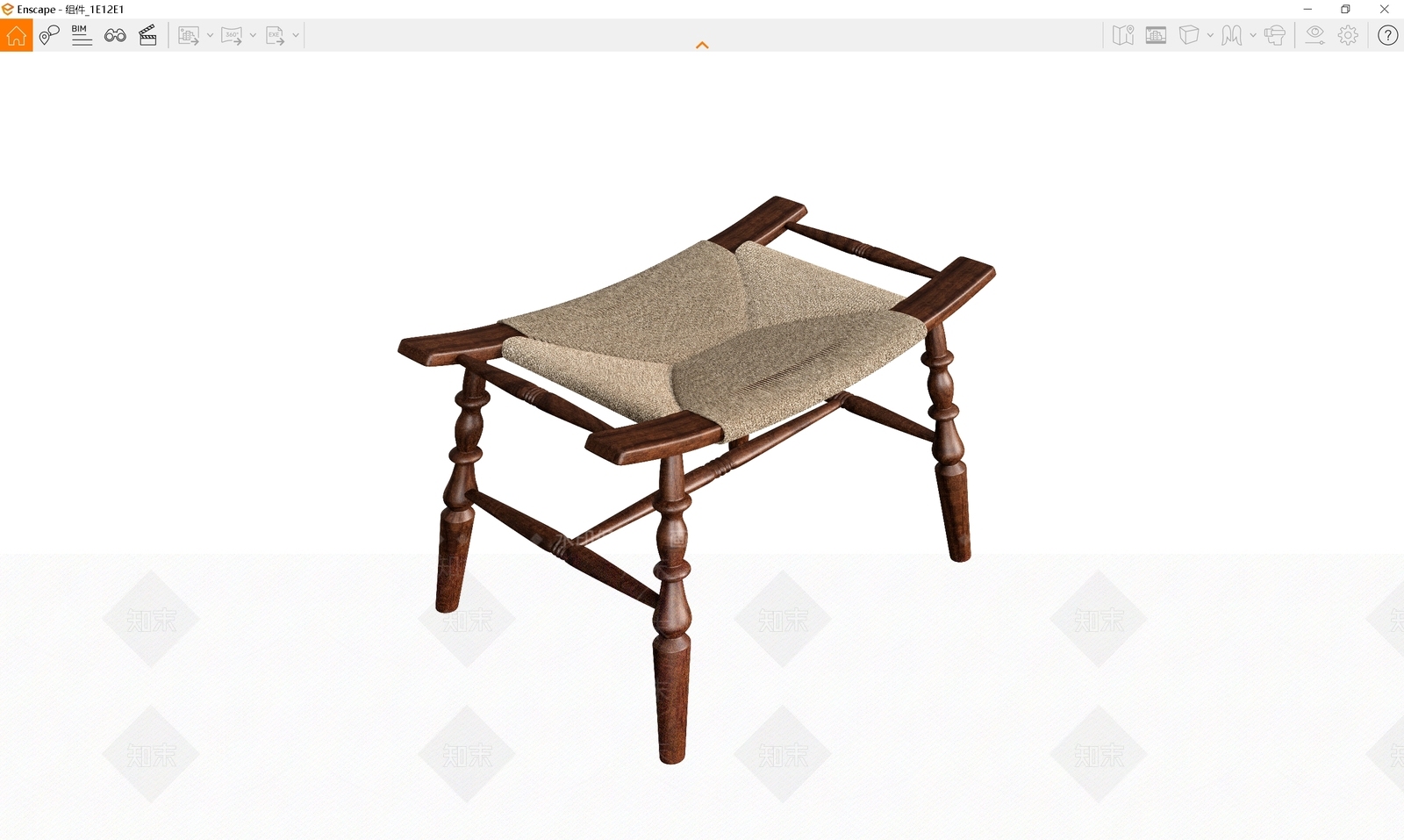 复古中古其他凳子SU模型下载【ID:1193489860】