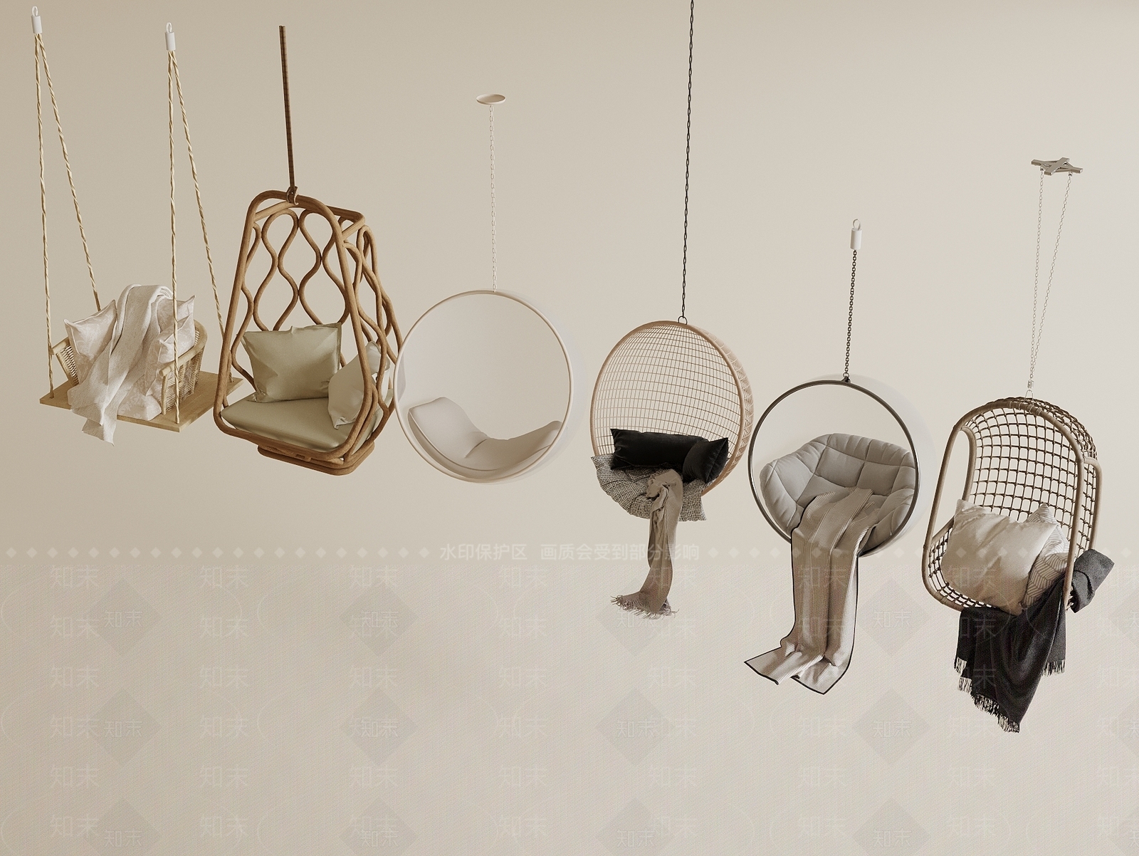 现代吊椅SU模型下载【ID:1193490121】